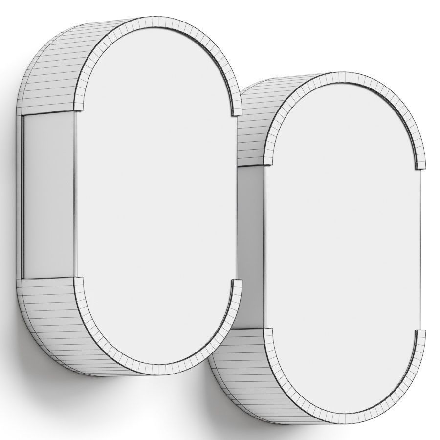 Crate and Barrel Louis Bronze Oval Wall Sconce Lamp 3D model_1