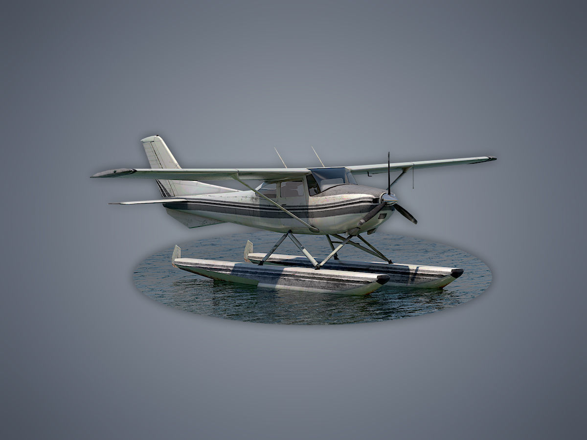 Cessna Collection plane and boat in water _3