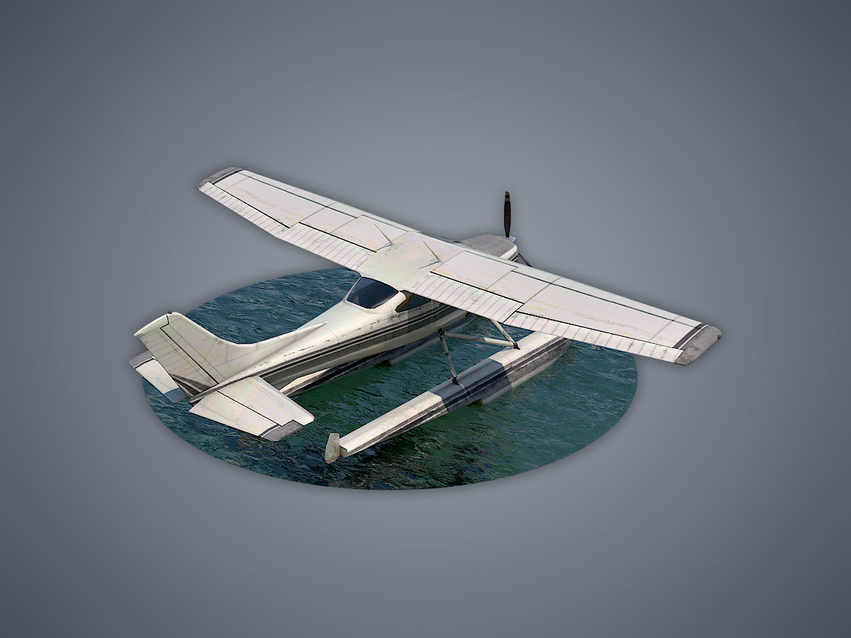 Cessna Collection plane and boat in water _2