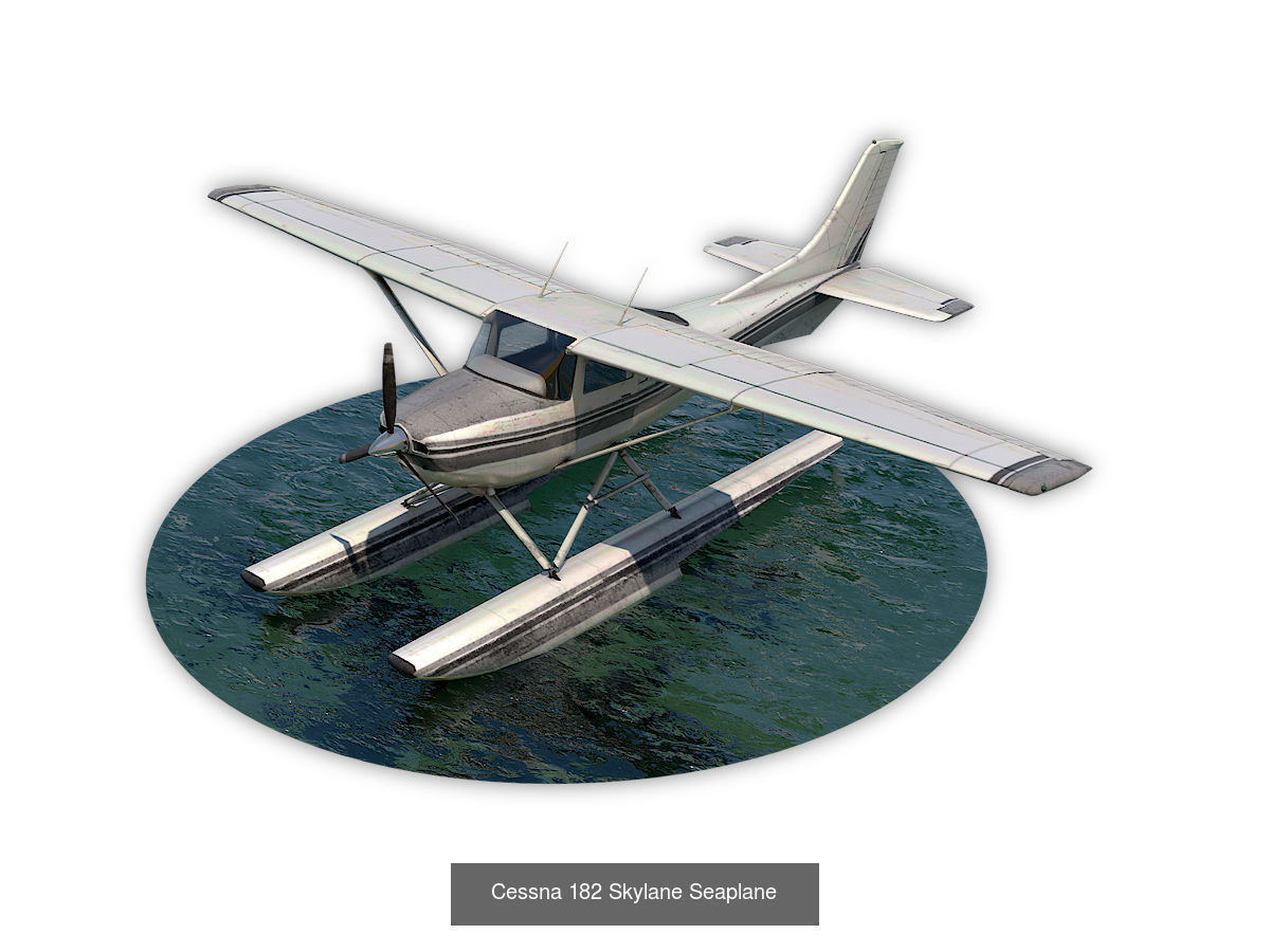 Cessna Collection plane and boat in water _1