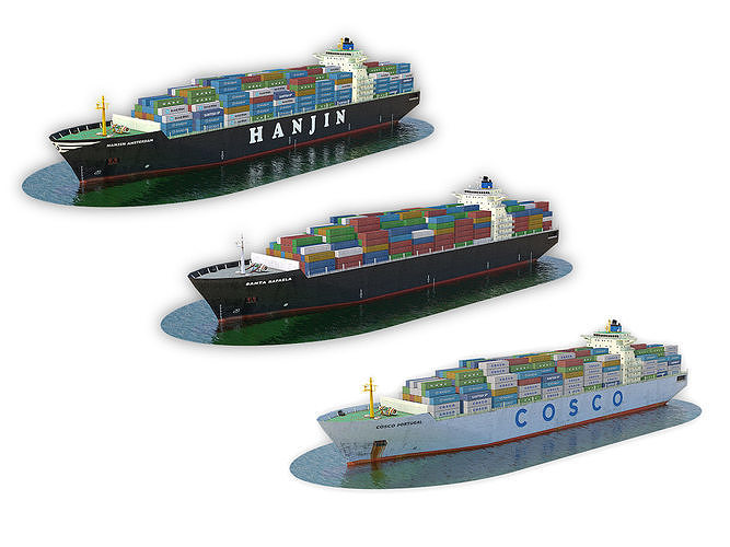 Cargo Ship Pack 3D Model Collection