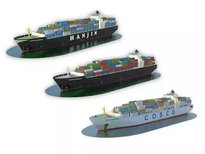 Cargo Ship Pack 3D Model Collection