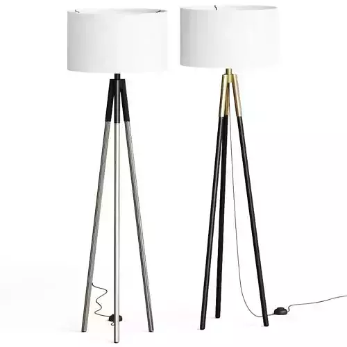 Crate and Barrel Metal Tripod Floor Lamp