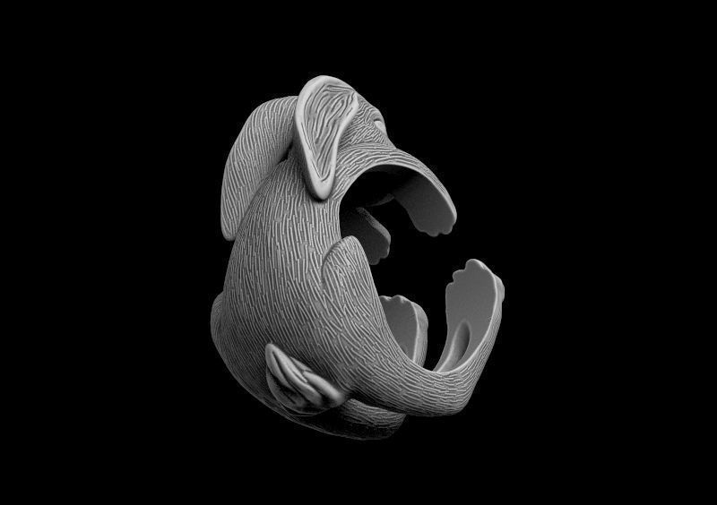 Ring bunny 3d model for 3d printing 3D print model 3D print model_6