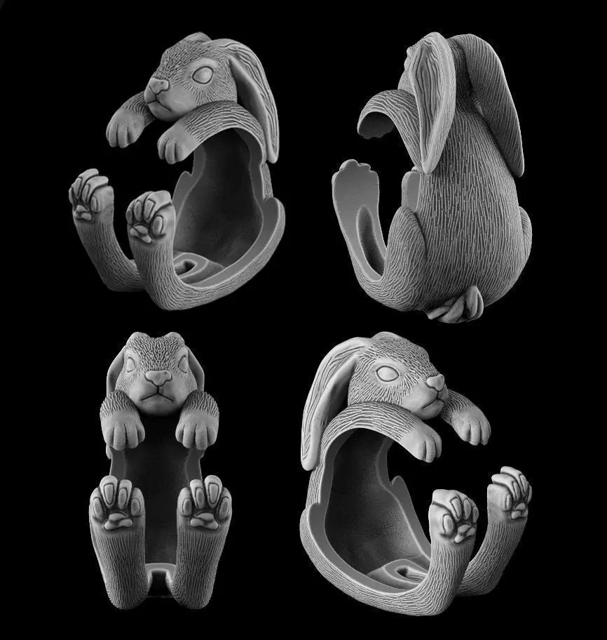 Ring bunny 3d model for 3d printing 3D print model 3D print model_0