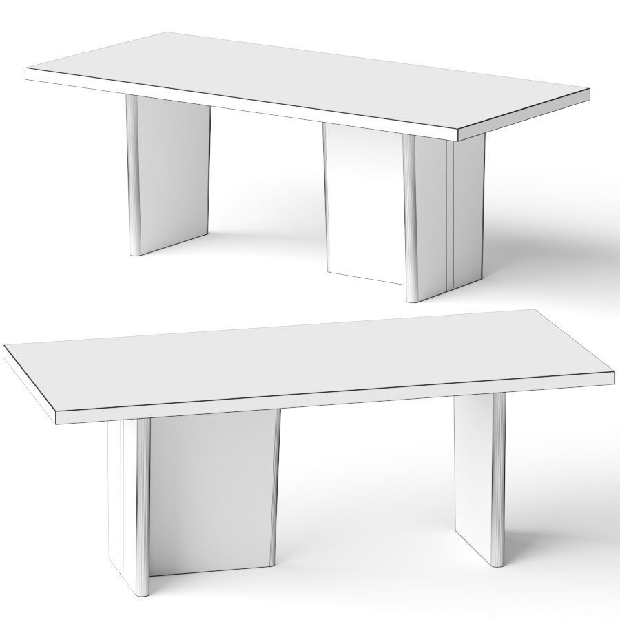 Crate and Barrel Ula Dining Table 3D model_1