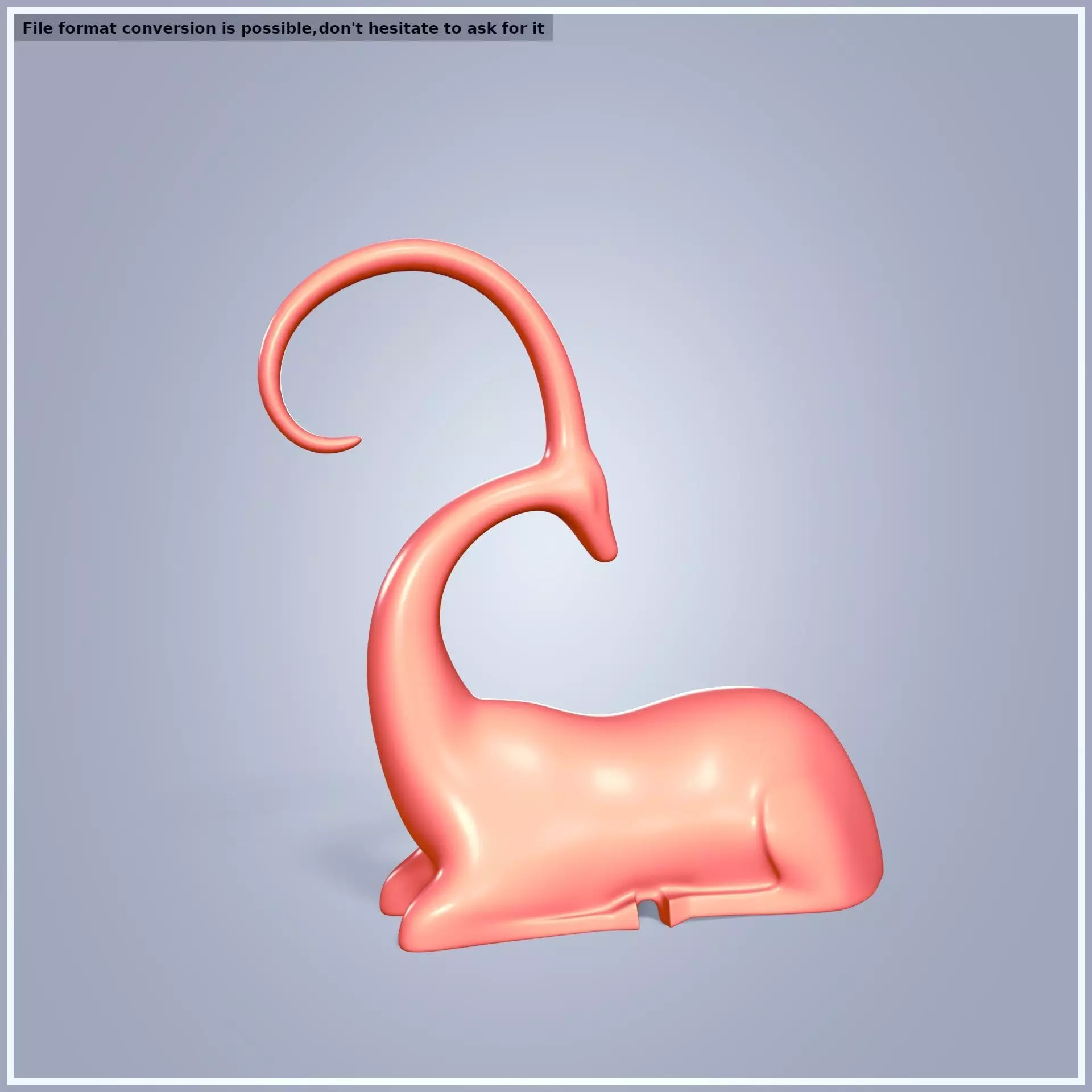 Abstract Deer Figurine -- Ready for 3D Printing Low-poly 3D model_0