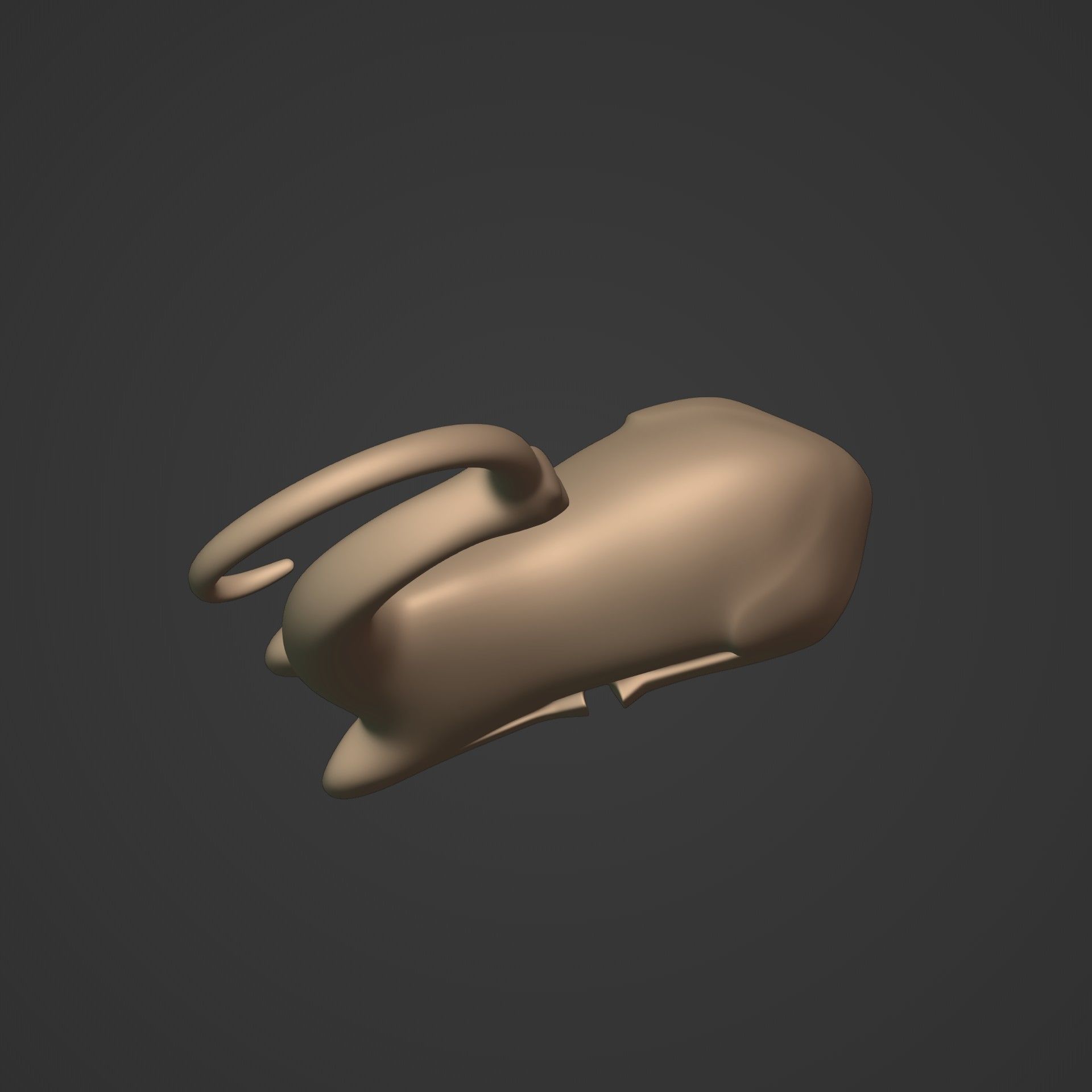 Abstract Deer Figurine -- Ready for 3D Printing Low-poly 3D model_11