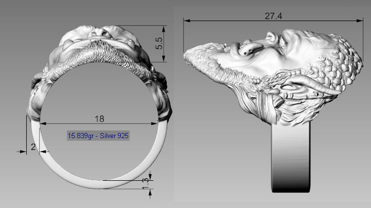 Durotan ring 3d model for 3d printing 3D print model 3D print model_21