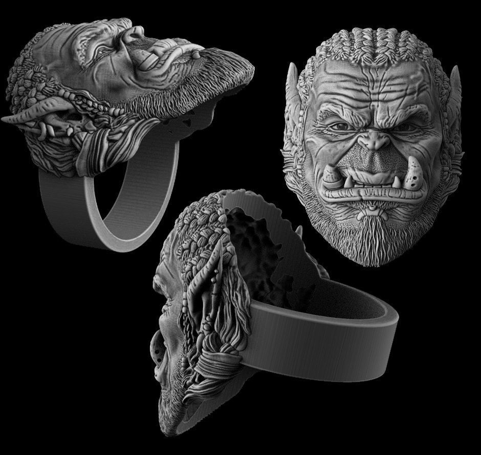 Durotan ring 3d model for 3d printing 3D print model 3D print model_1