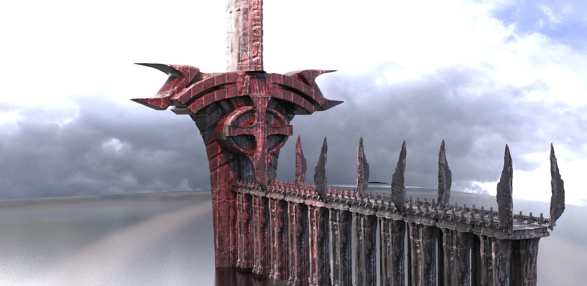 Dracula swords Oath Bridge 3D model_1