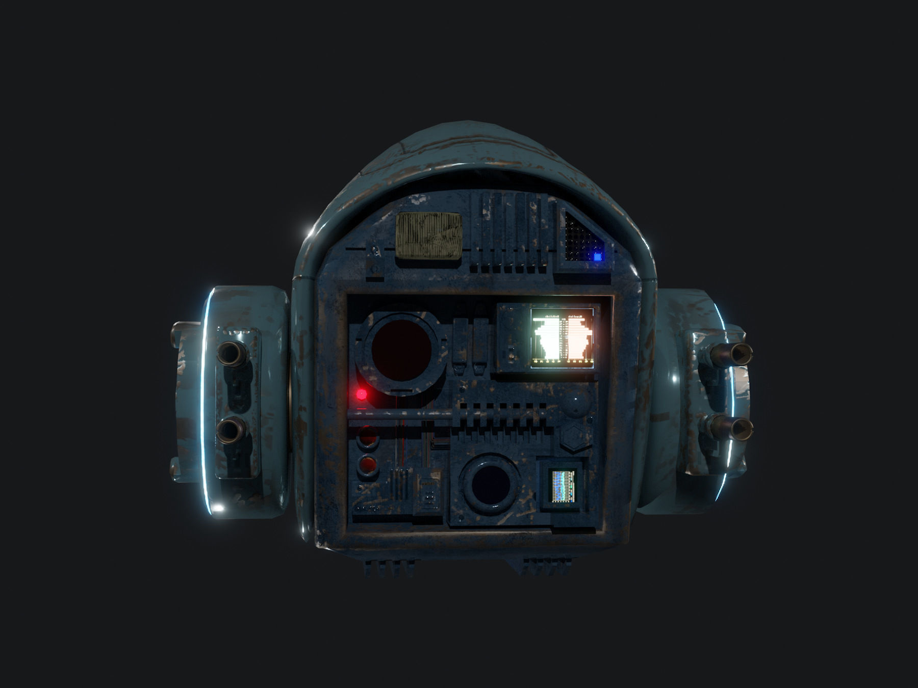 SciFi Drone Low-poly 3D model_5