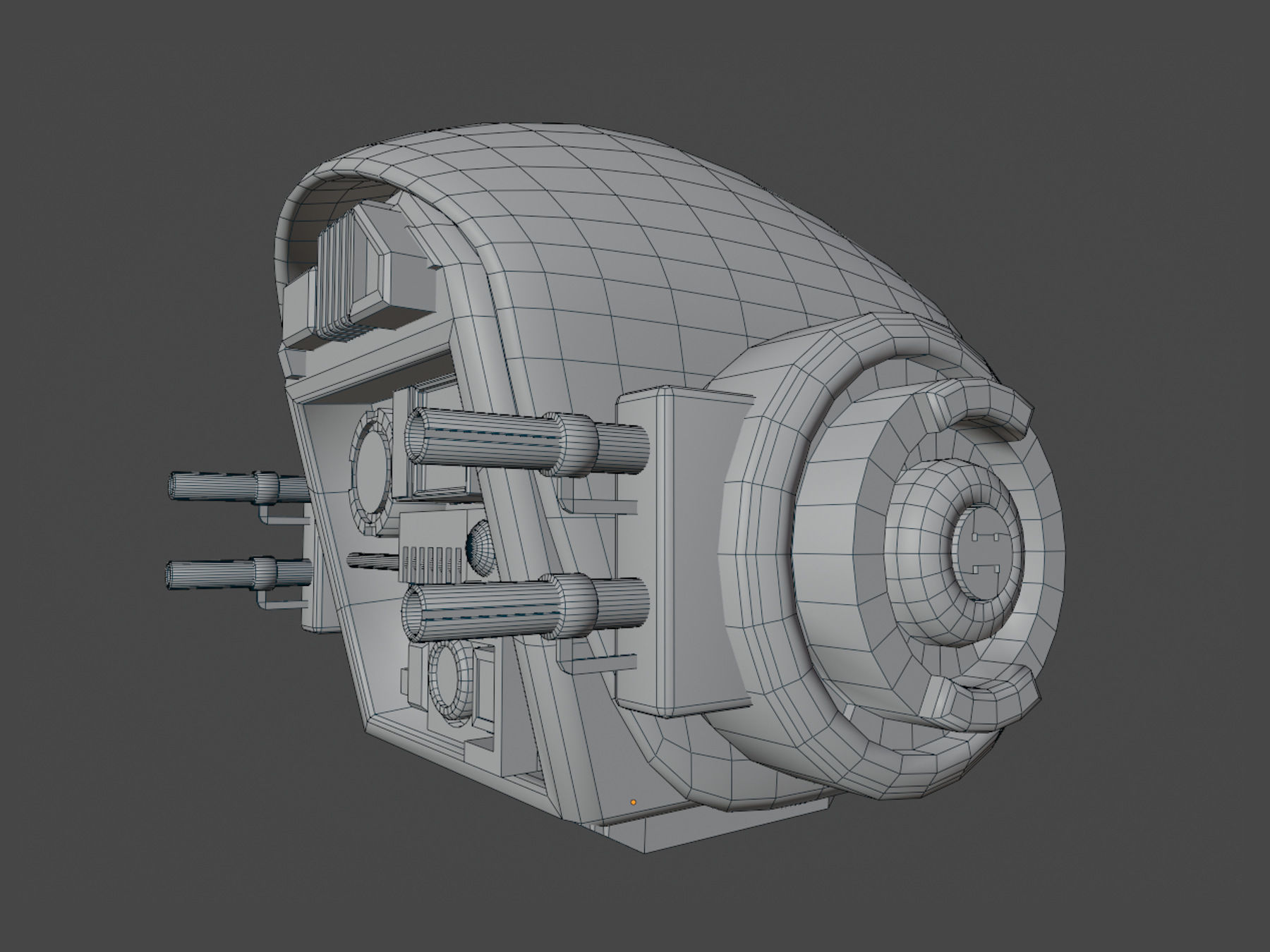 SciFi Drone Low-poly 3D model_8