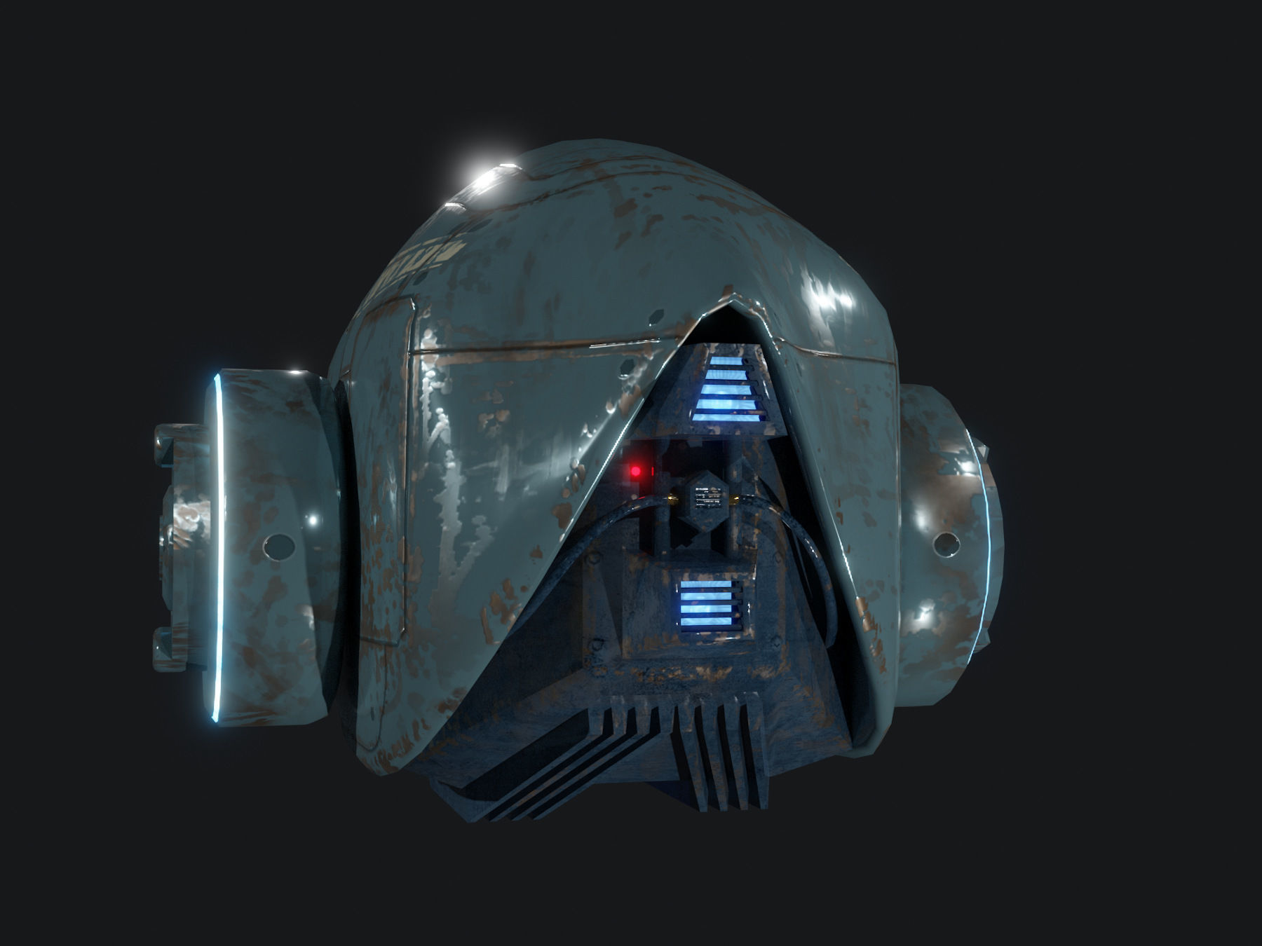 SciFi Drone Low-poly 3D model_3