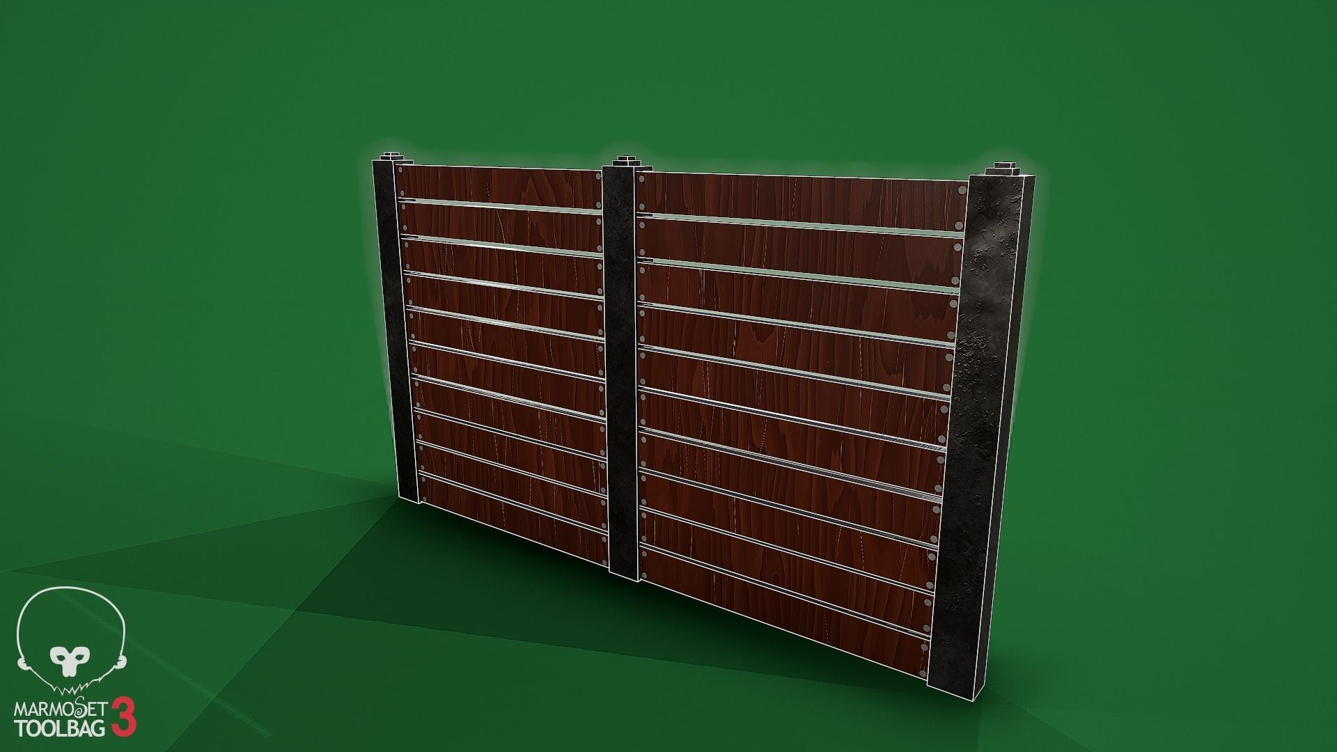 Collection of fences Low-poly 3D model_69