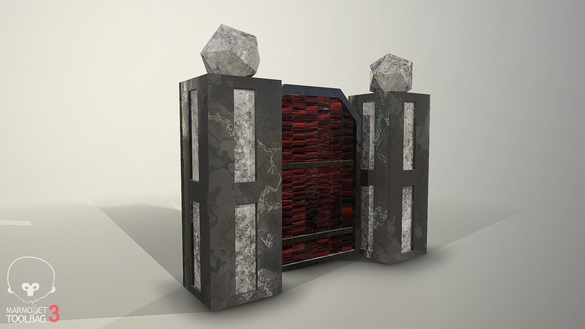 Collection of fences Low-poly 3D model_10