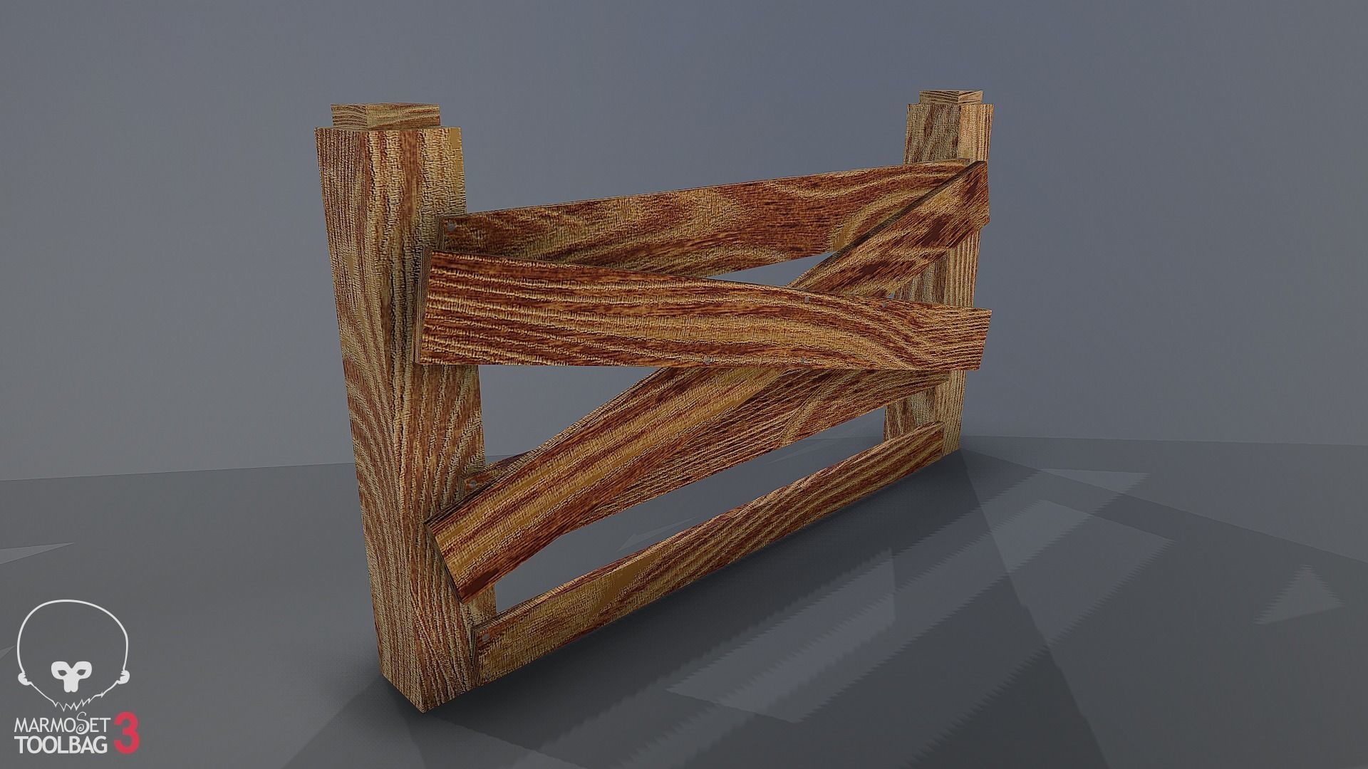 Collection of fences Low-poly 3D model_33