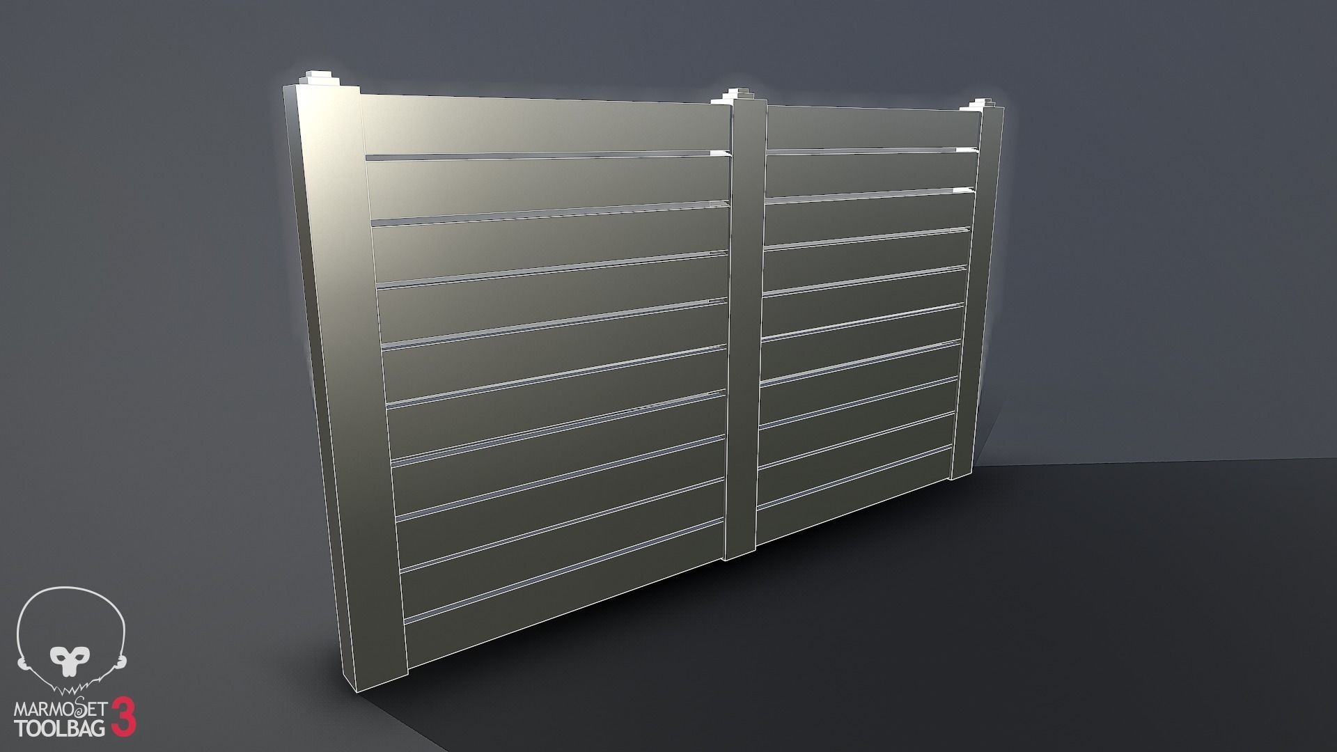 Collection of fences Low-poly 3D model_67