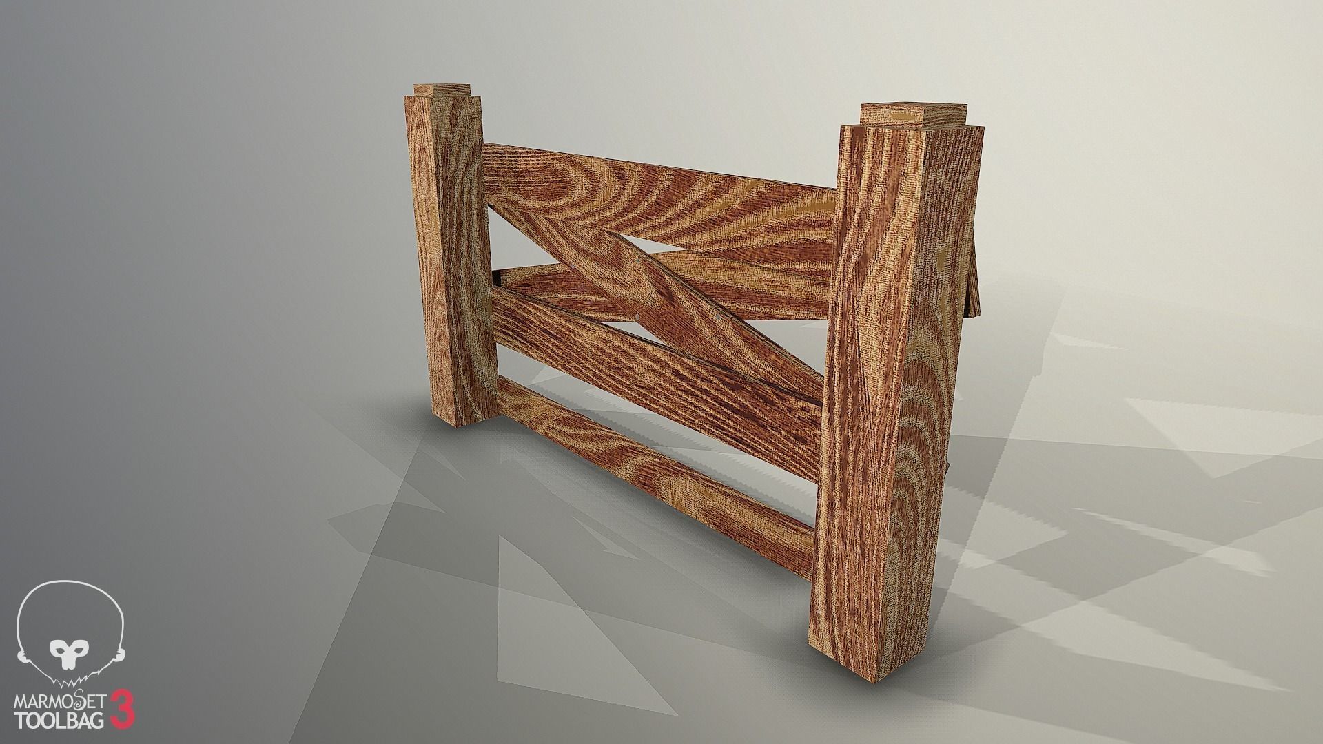 Collection of fences Low-poly 3D model_36