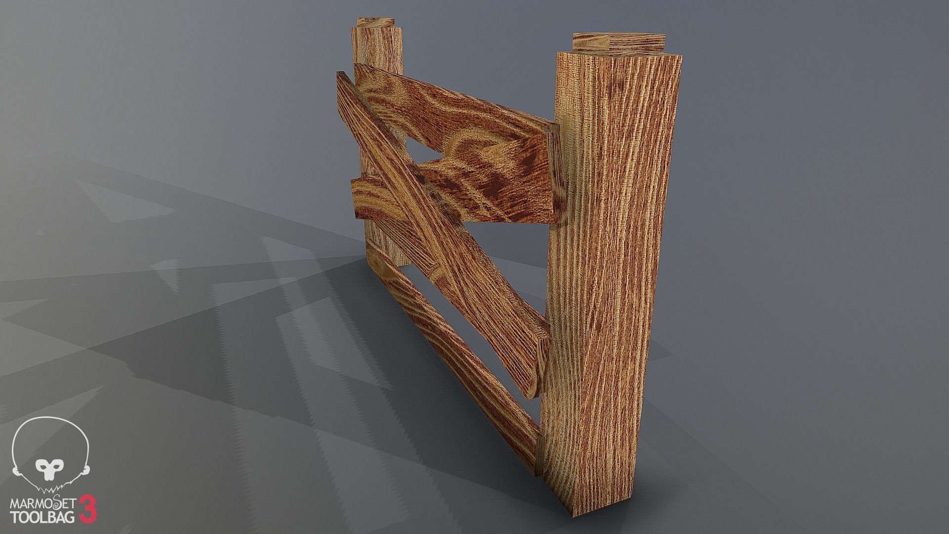 Collection of fences Low-poly 3D model_34