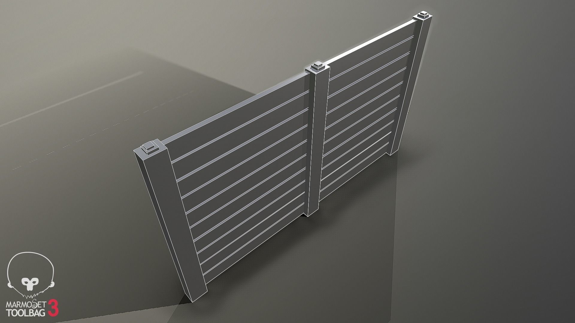 Collection of fences Low-poly 3D model_66