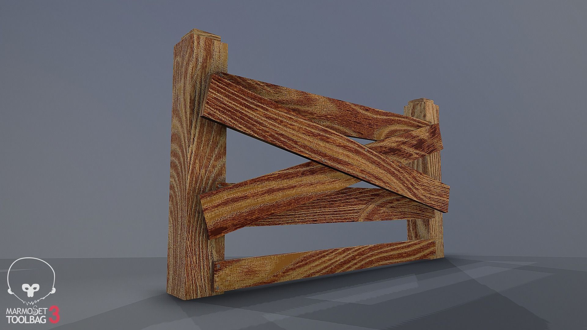 Collection of fences Low-poly 3D model_35