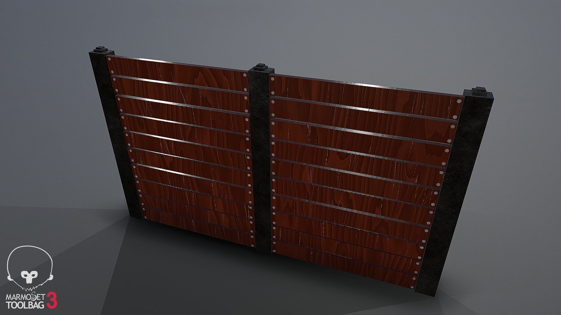 Collection of fences Low-poly 3D model_61