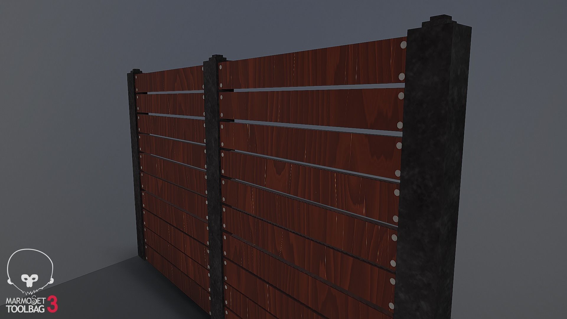 Collection of fences Low-poly 3D model_60