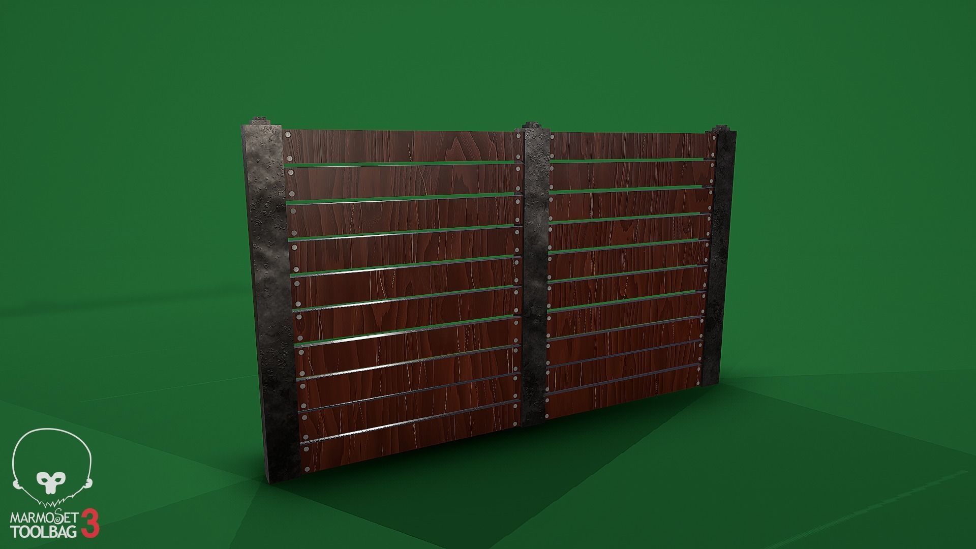 Collection of fences Low-poly 3D model_68