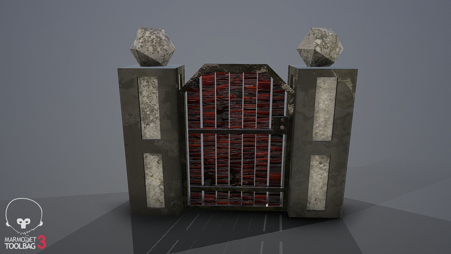 Collection of fences Low-poly 3D model_6