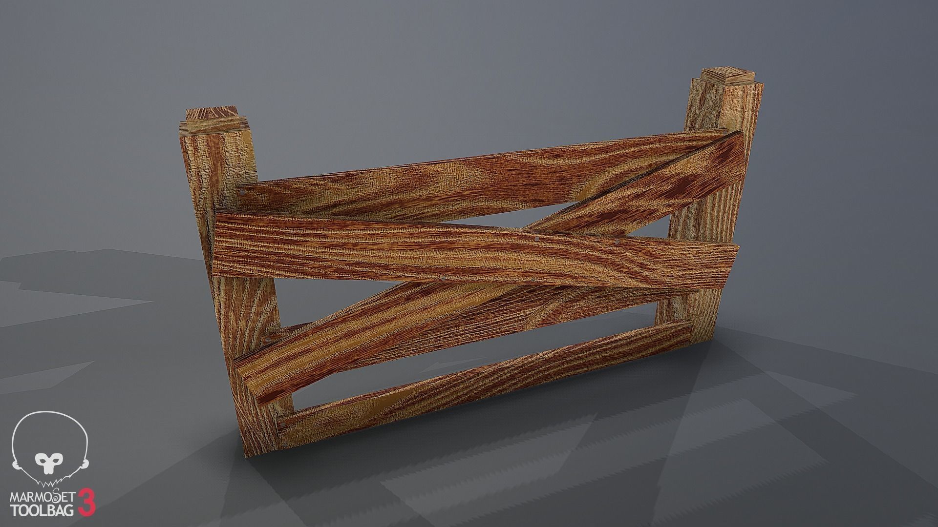 Collection of fences Low-poly 3D model_32