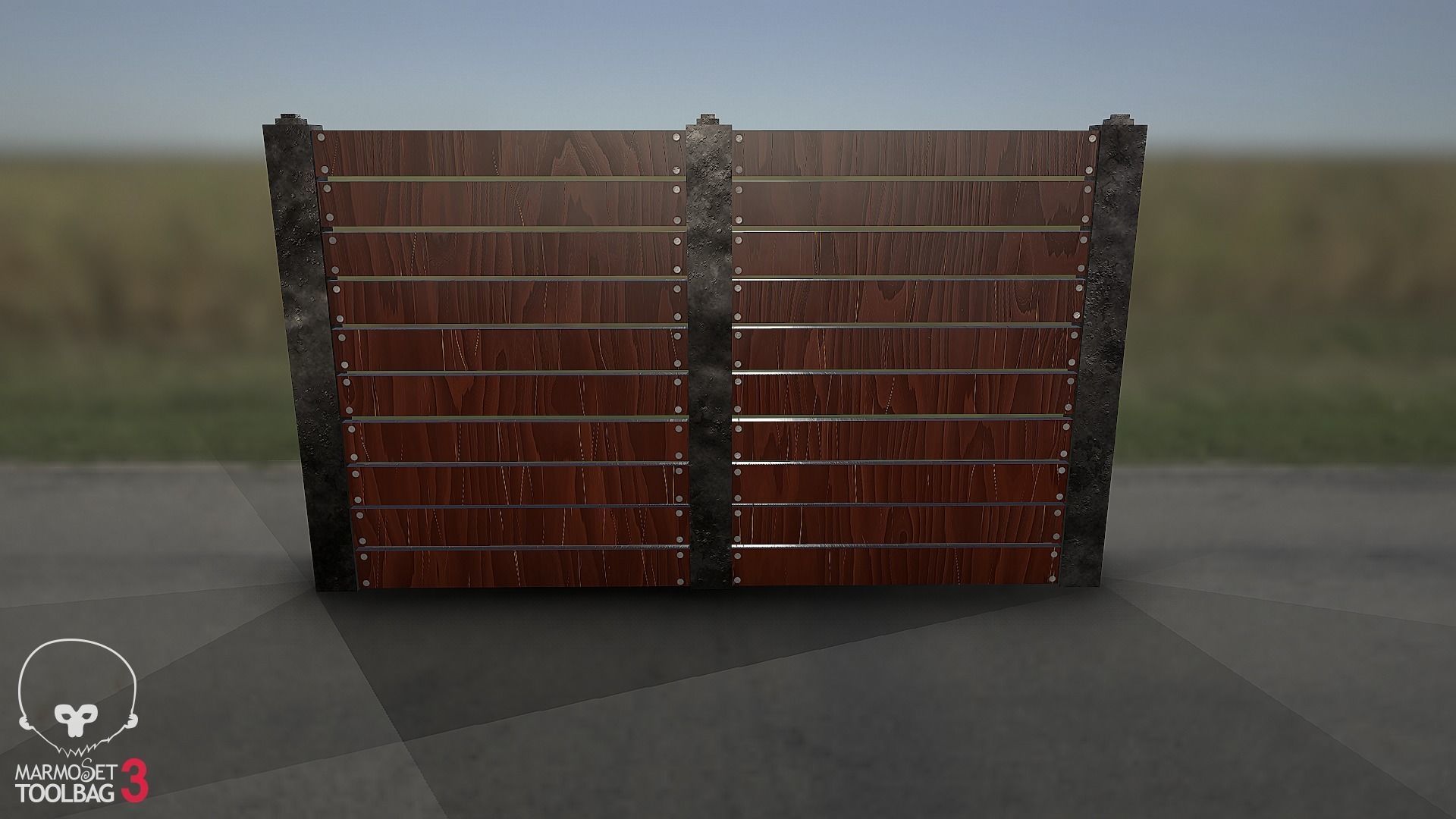 Collection of fences Low-poly 3D model_71