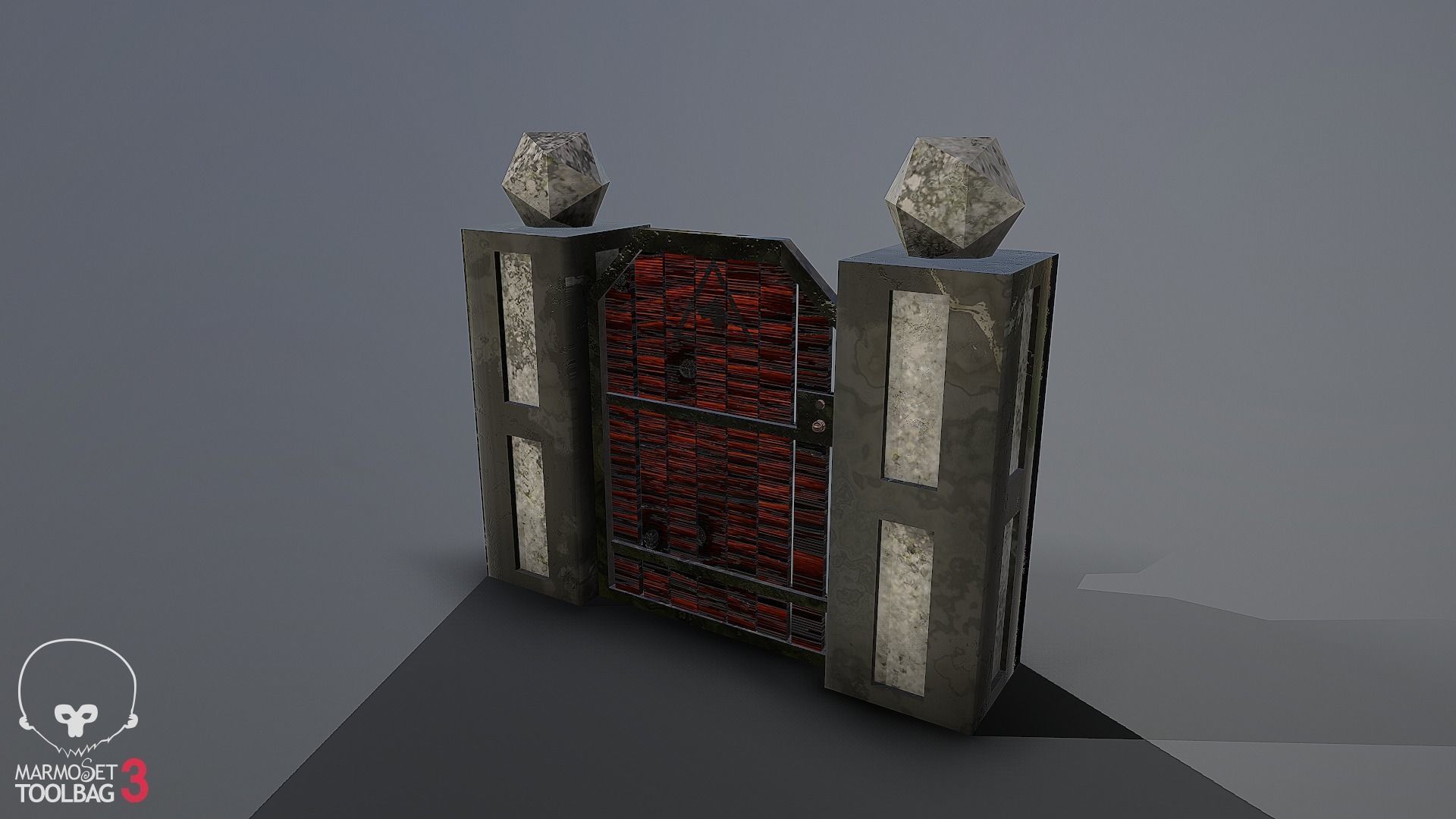 Collection of fences Low-poly 3D model_8