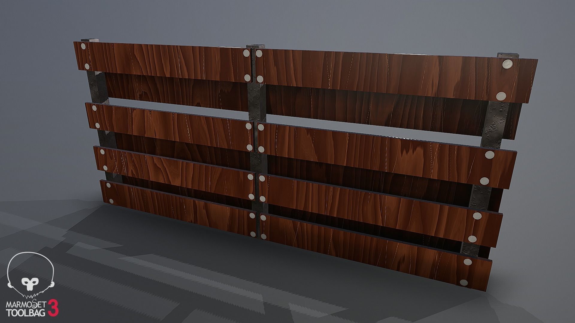 Collection of fences Low-poly 3D model_18