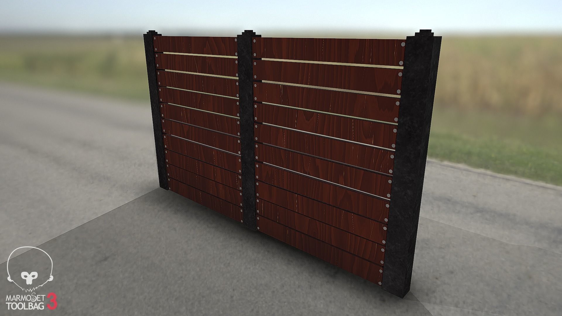 Collection of fences Low-poly 3D model_70