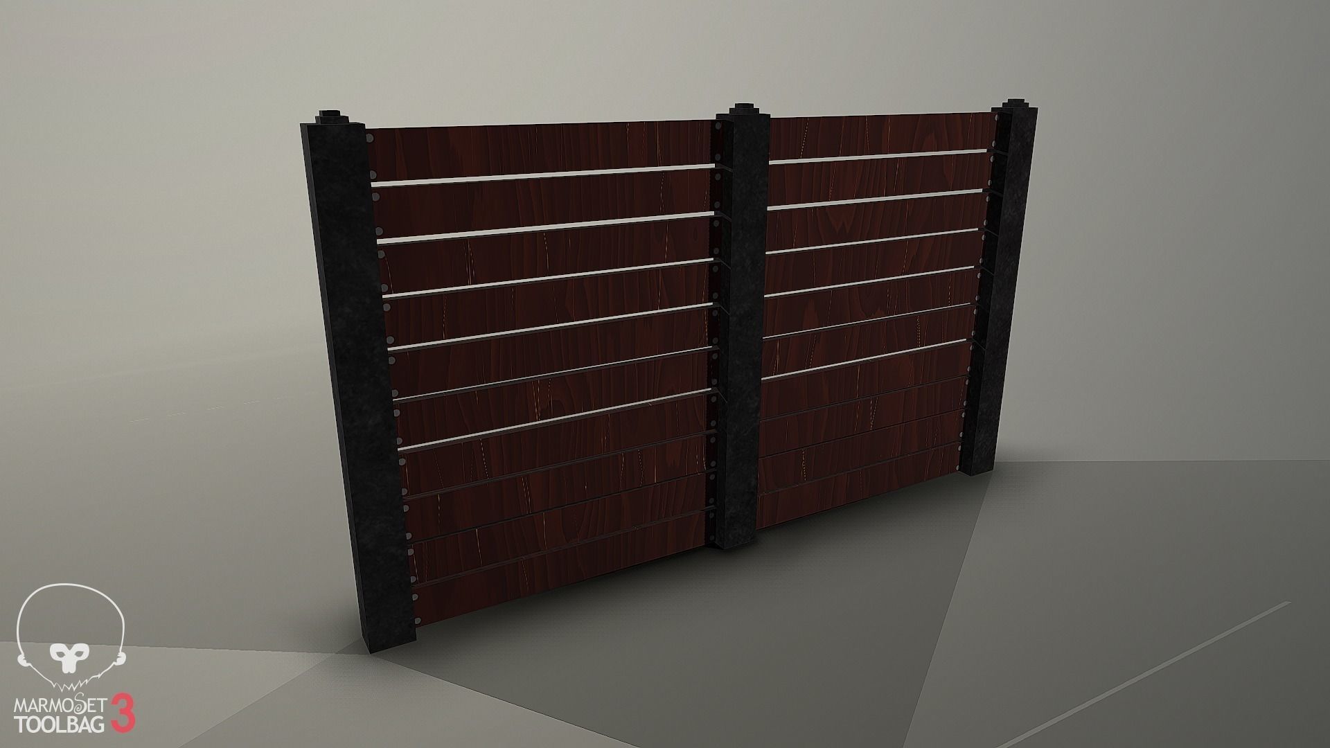 Collection of fences Low-poly 3D model_62