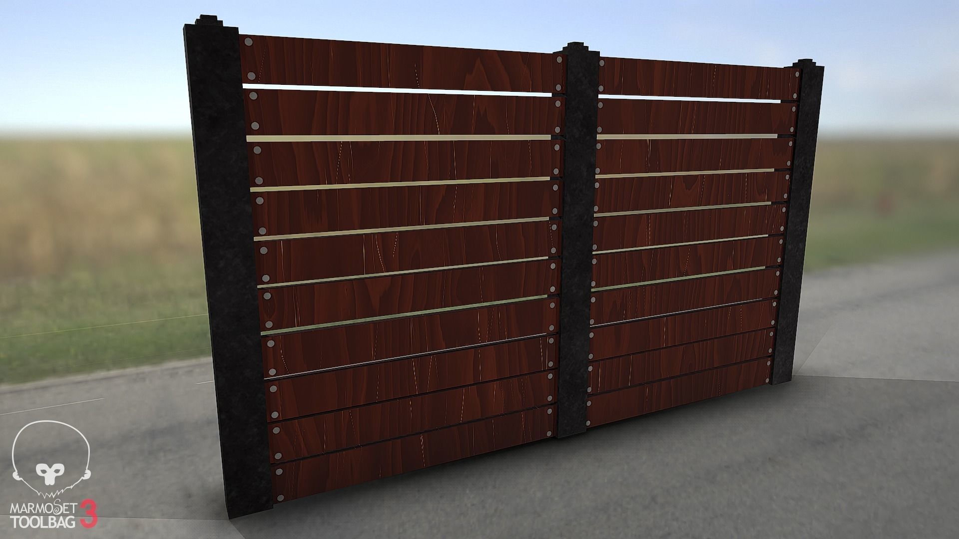 Collection of fences Low-poly 3D model_72