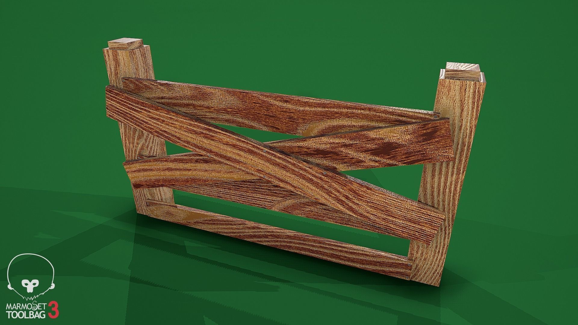 Collection of fences Low-poly 3D model_43