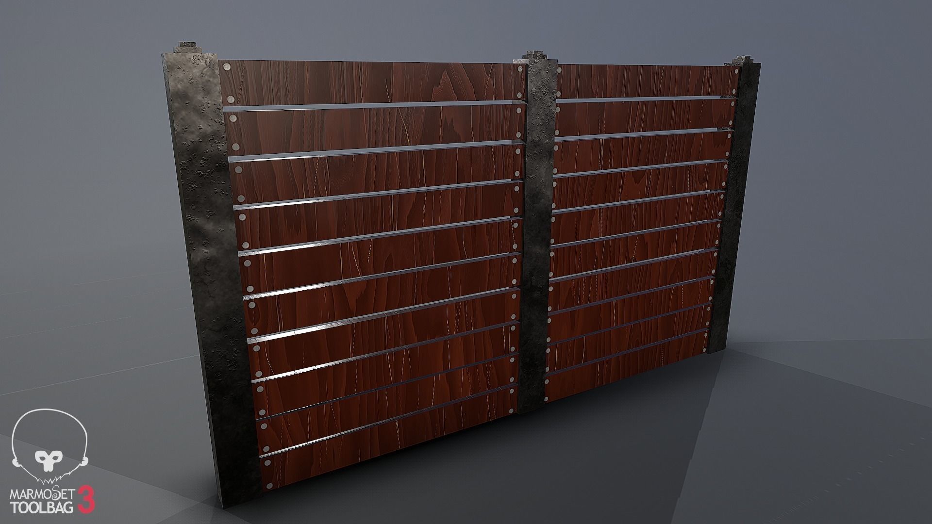 Collection of fences Low-poly 3D model_64