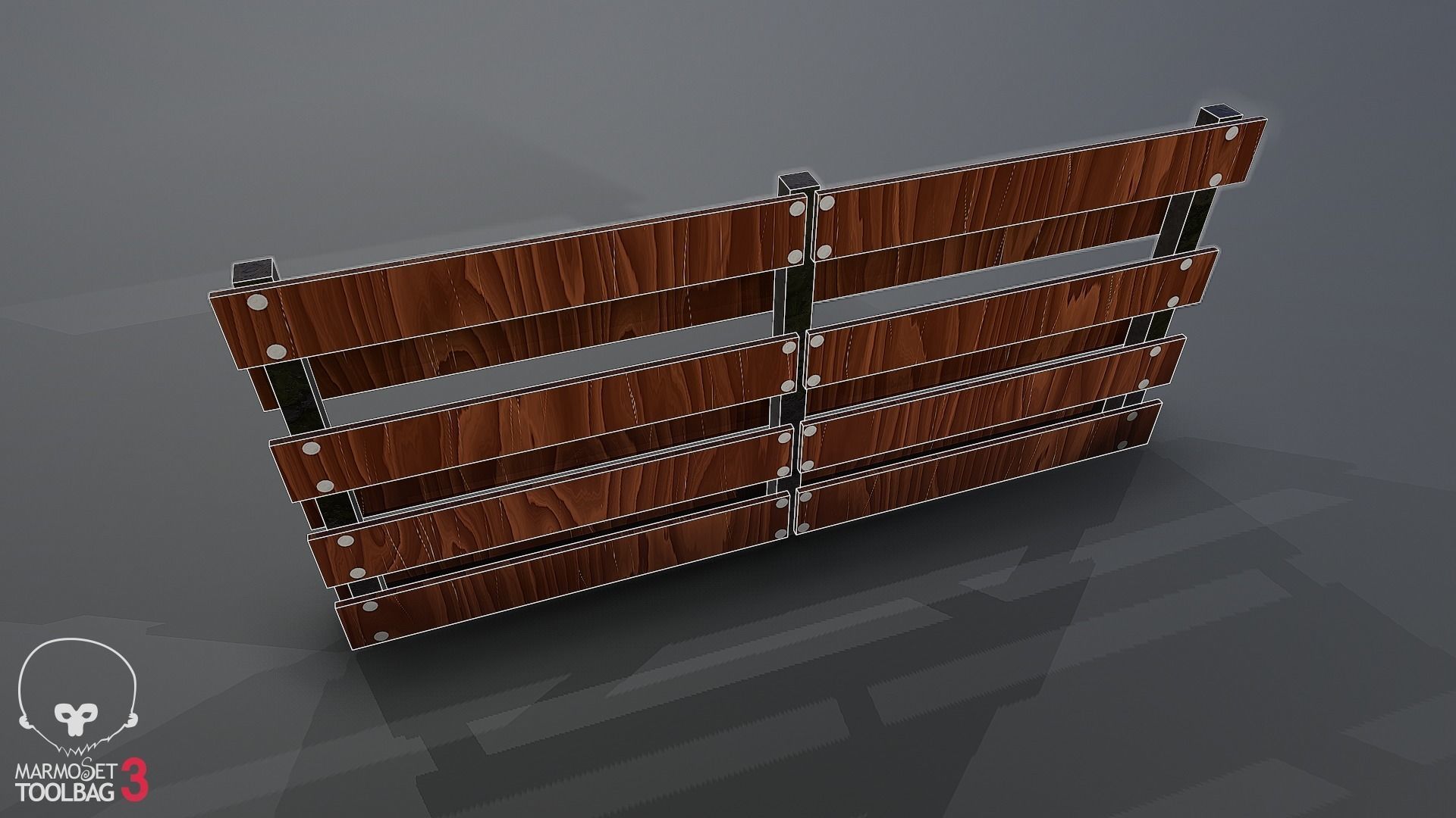 Collection of fences Low-poly 3D model_20