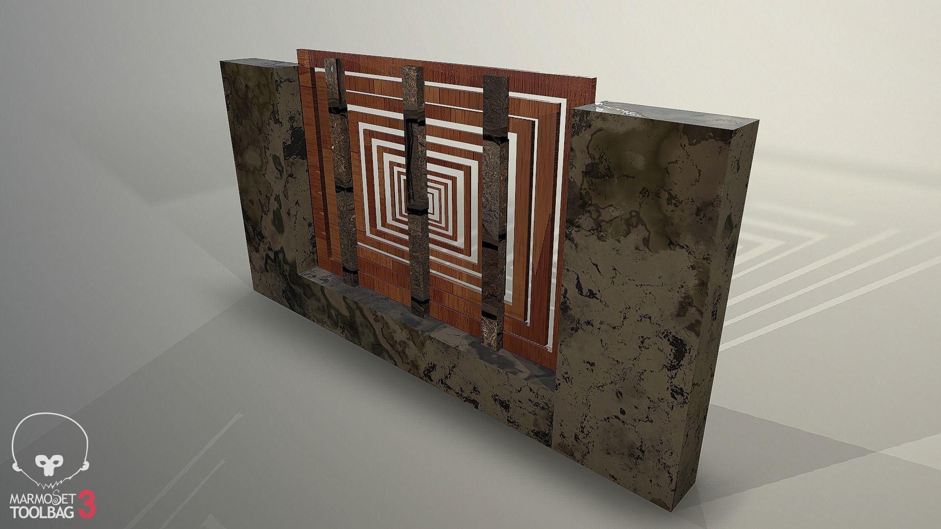 Collection of fences Low-poly 3D model_79