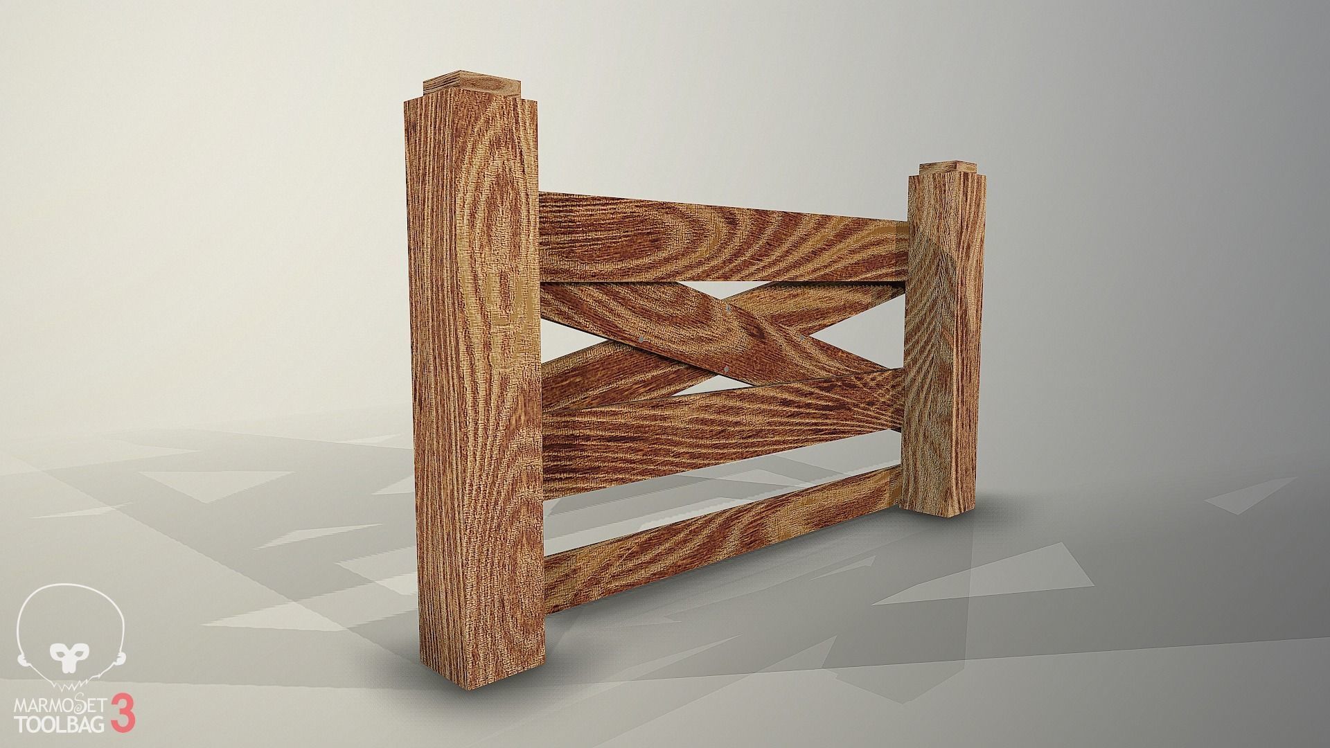 Collection of fences Low-poly 3D model_31