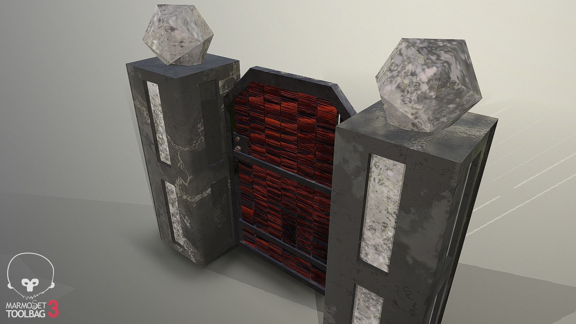 Collection of fences Low-poly 3D model_11