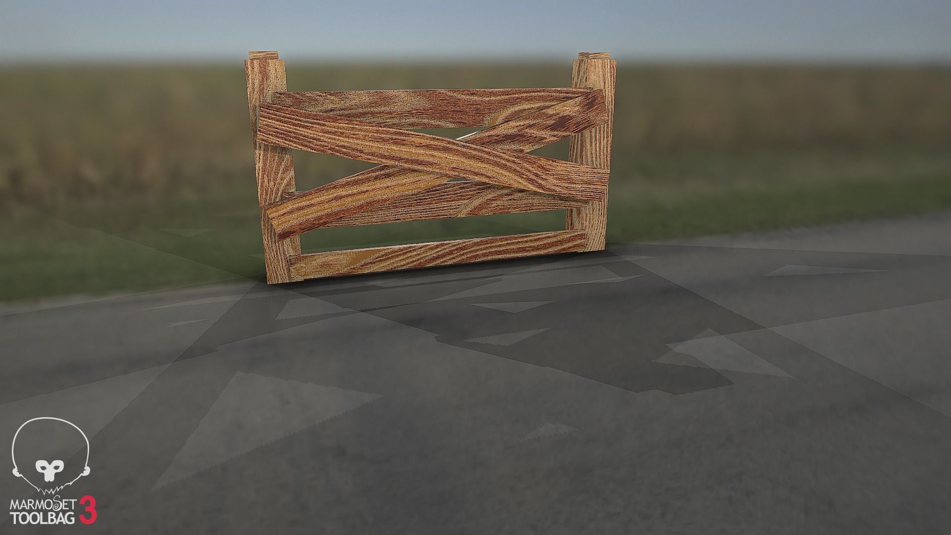 Collection of fences Low-poly 3D model_44