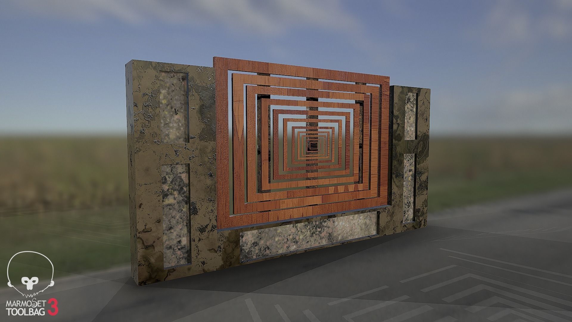 Collection of fences Low-poly 3D model_84