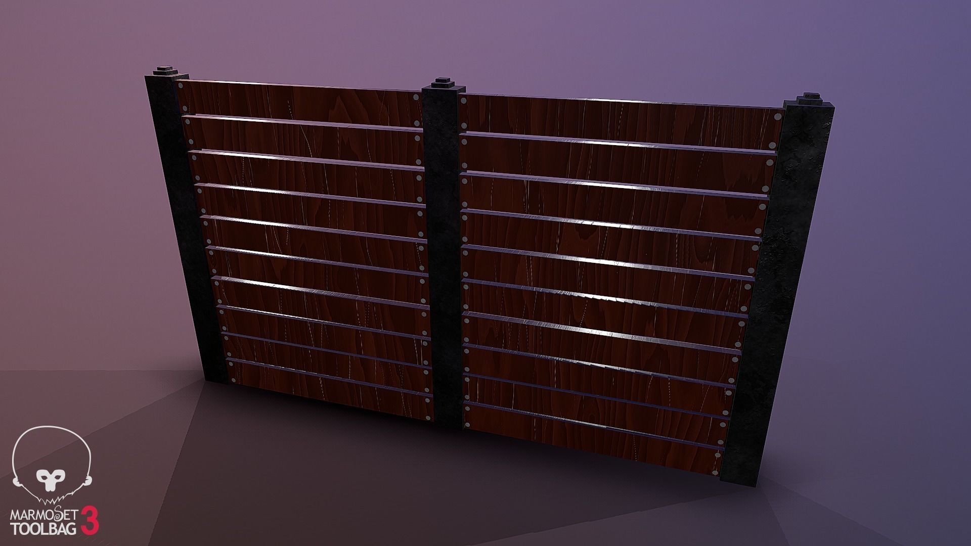 Collection of fences Low-poly 3D model_65