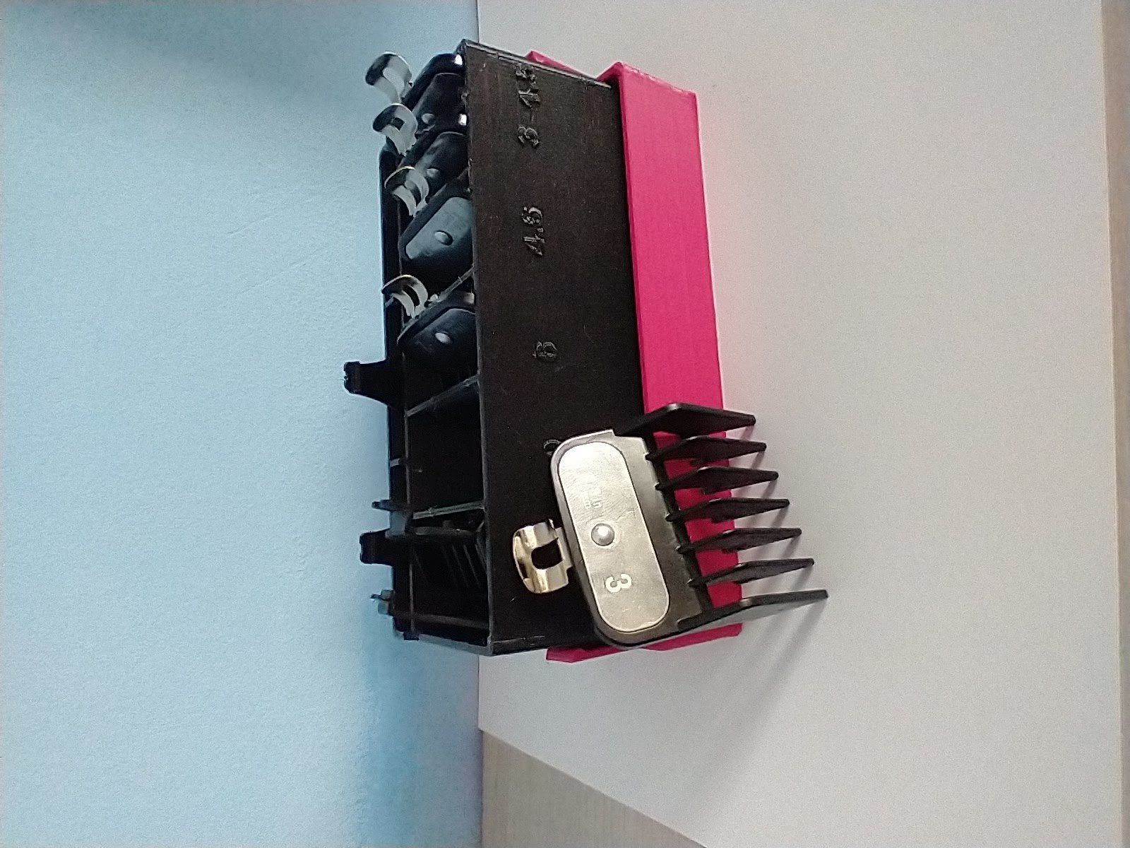 Comb Organizer 9 Storage Case Rack Holder for Hair Clipper 3D print model_1