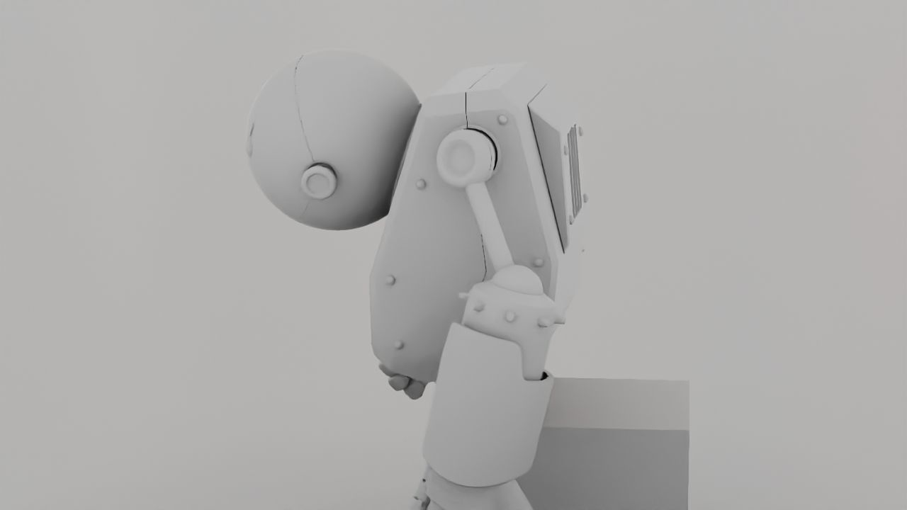 Toon robot rigged - animated character 3D model_17