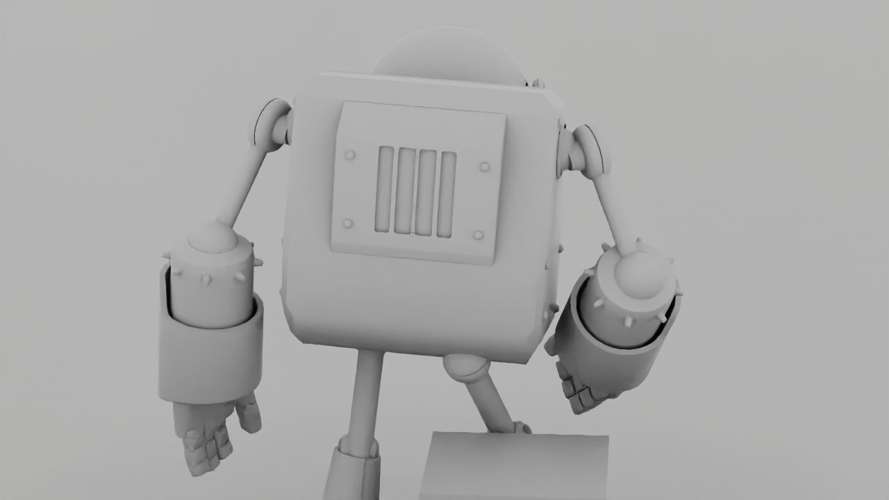 Toon robot rigged - animated character 3D model_16