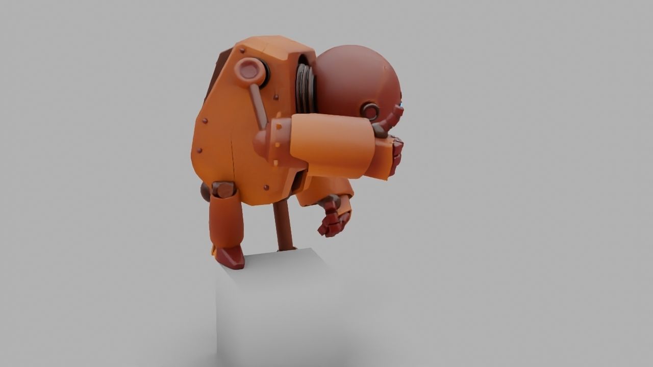 Toon robot rigged - animated character 3D model_12